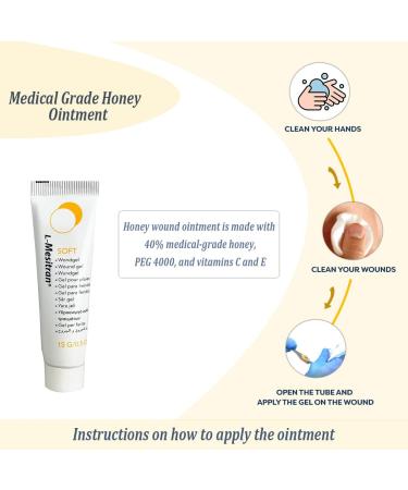 L-Mesitran Soft Honey Wound Gel 0.5 oz - Hypoallergenic & Soothing Ointment for Burns - Medical Grade Ingredients for Adults & Elderly - Buy Online on GoSupps.com