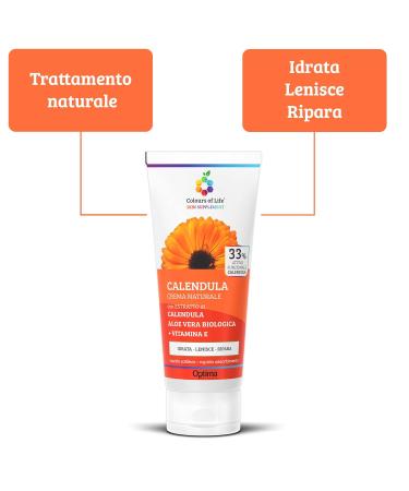 Optima Naturals Colours Of Life Calendula Cream - 33% Natural Care After-Sun Relief 100g - International Shipping Available - Buy Online on GoSupps.com