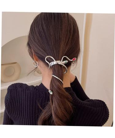 minkissy Snake Hairpin Tiaras for Women Hair Accessories for Women Snake Hair Accessories Ponytail Holder Clip Ponytail Clip Snake Hair Pin Hair Claw Clip Serpentine Miss Metal Claw Needle - Buy Online on GoSupps.com
