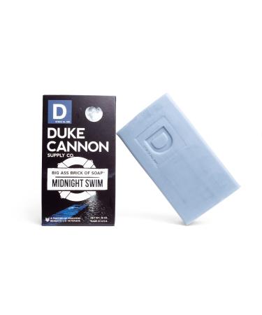 Duke Cannon Supply Co. Big Ass Brick of Bar Soap - Superior Grade, Large Men's Soap with Musky Masculine Scents, All Skin Types, Ocean Scent, 10 oz Midnight Swim 10 Ounce (Pack of 1)