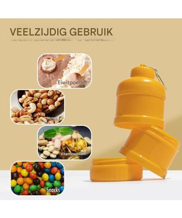 Powder Holder Supplements Organizer Powder with Carabiner HookInsulated Leak Proof Can Storage Bottle Portable Bin for Bodybuilding and Kitchen - Buy Online on GoSupps.com