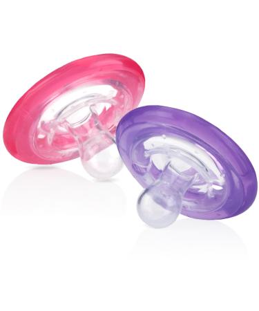 Nuby Natural Flex Silicone Oscillating Cherry Pacifier 0-6 Months - 2 Piece Set - Buy Online on GoSupps.com