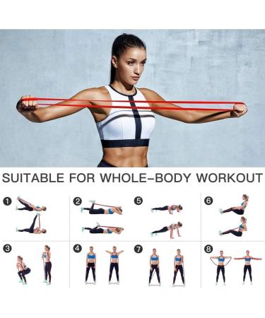 TIFERETH Resistance Bands for Exercise Bands for Working Out Pull-Up Assistance Bands Elastic Bands for Exercise Heavy Duty Workout Bands Set Long Assist Powerlifting Rubber Bands Loop Fitness Tension Red (15-35lbs) - Buy Online on GoSupps.com