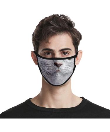 Funny 3D Animal Print Anti Pollution Mouth Covers Cotton Half Face Mouth Reusable Dustproof Washable Facial Decoration Quick-drying Dustproof Keep Warm Caps Sports Scarf - Buy Online on GoSupps.com