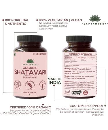Premium Shatavar 240 Capsules (60 * 4) (Pack of 4) 500 MG Each with Extract | Women Wellness Capsules | Hormonal Balance | Good for PCOD/PCOS | Restore Stamina and Energy - Buy Online on GoSupps.com