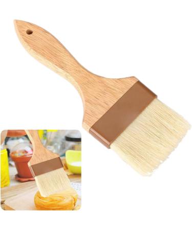 Pastry Brush with Boar Bristle & Wooden Handle | BBQ Basting Oil Brush | Essential Cooking Supplies for Kitchen & Fermentation Basket - Buy Online on GoSupps.com