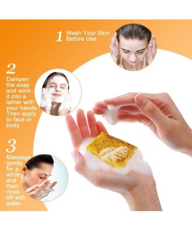 2 Pi ces Savon claircissant Au Curcuma Naturel Au Curcuma Savon Naturel pour Corps et le Visage Hydrater et Unifier le Teint - Buy Online on GoSupps.com