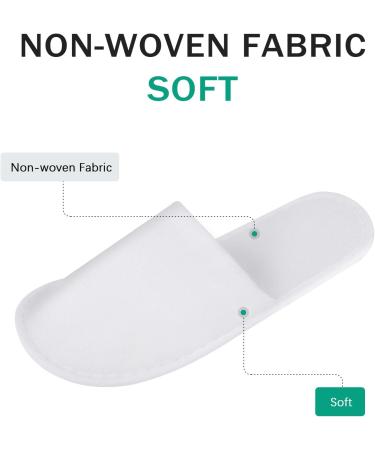 KEESUNG Disposable Hotel Slippers - 100 Pairs of White Slipproof Spa Shoes for Men & Women | Portable & Universal Size - Buy Online on GoSupps.com