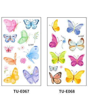 20 Sheets Butterfly Temporary Tattoos - Group Activity Decoration for Children's Toy - Various Styles (QS80) - Buy Online on GoSupps.com