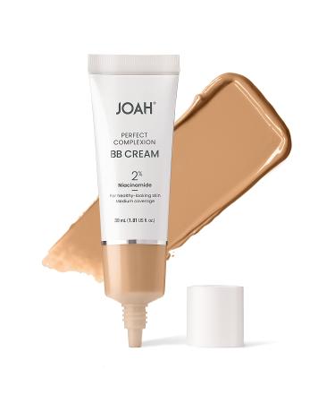 JOAH Beauty Perfect Complexion BB Cream with Hyaluronic Acid and Niaciminade  Korean Makeup with Medium Buildable Coverage  Evens Skin Tone  Lightweight  Semi Matte Finish  Light with Warm Undertones - Buy Online on GoSupps.com