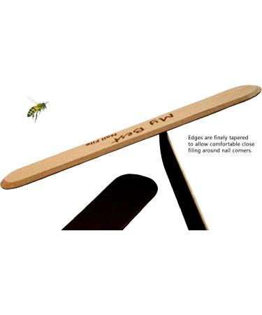 Nail File-MY BEST Manicure Pedicure Nail Files Fingers and Toes fine and Medium coarse Emery eco Sustainable Wooden Board - Buy Online on GoSupps.com