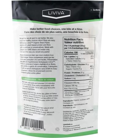 LIVIVA Organic Soybean Spaghetti Pasta (2 Pack 92 g Protein per Bag) High Protein Noodles Diabetic Friendly Keto Vegan Halal Kosher Non-GMO Nutritious Plant-Based Plant-Based Protein Pasta Ready-to-Eat in minutes Gluten Free Noodle - Buy Online on GoSupps.com