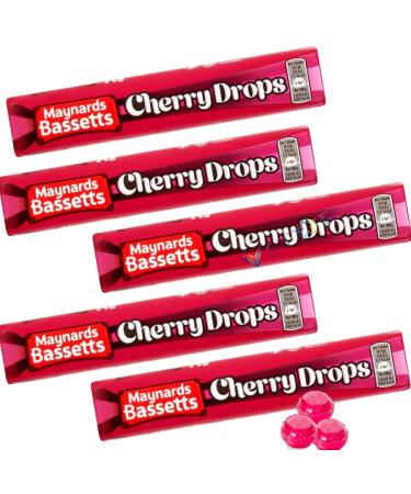 Maynards Bassetts Cherry Drops Sweets Roll 45g - Pack of 40 (Full Box) - Buy Online on GoSupps.com