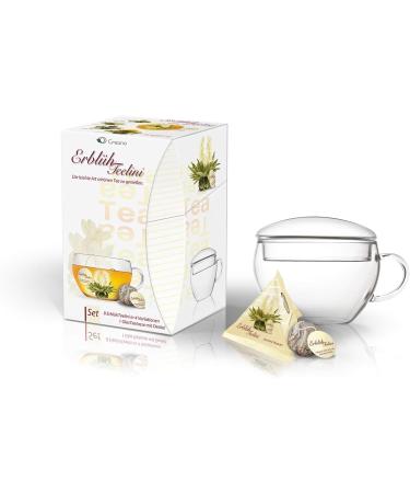 Creano Blooming Tea Gift Set - 8 Flowering Tea Balls in Glass Cup (200ml) - White Tea - Buy Online on GoSupps.com