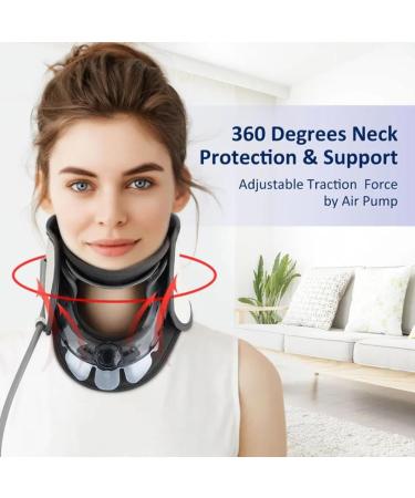 RKXKJ Inflatable Neck Support Stretcher - 6-Stage Cervical Traction Height Adjustable 360 Comfort Relief for Cervical Compression - International Shipping Available - Buy Online on GoSupps.com