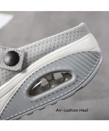 Stratuxx Kaze Women Diabetic Walking Sandals - Orthopedic Air Cushion Slip-On Shoes (Grey, Size 8) - Buy Online on GoSupps.com