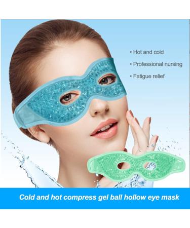 Dajidafu Men Gel Cooling Eye Cover Cold Compress Skin Care Beauty Sleeping Pad Adjustable Headband Pouch Removal Salon Travel Green - Buy Online on GoSupps.com