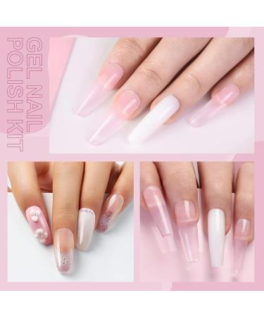 PECECOLOR Geln gel Starterset - 15ml Nail Extension Gel Kit with 20 Templates & Brush for Perfect Nails - Buy Online on GoSupps.com