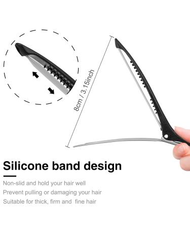 Pack of 12 Sectioning Hair Clips with Silicone Bands - Essential Hairdressing Accessories & Supplies - Buy Online on GoSupps.com