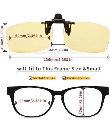 Clip-On Blue Light Blocking Lenses | Anti-Glare Computer & Gaming Glasses for Eye Protection (Unisex - Buy Online on GoSupps.com