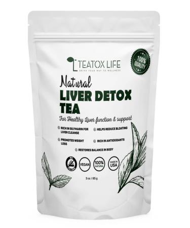 Organic Dandelion Root Tea for Liver Cleanse with Milk Thistle, Burdock Root, Licorice Root, Ginger Root| Liver Detox Support Tea Blend - 85 gms (loose blend) | Made in USA