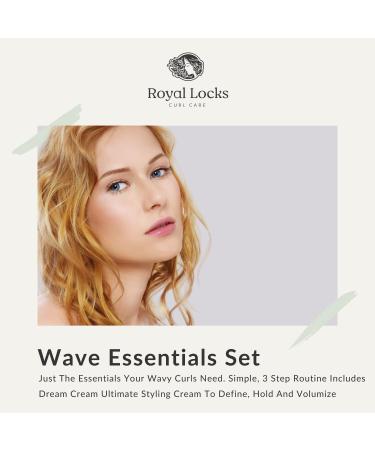 Royal Locks Wave Essentials Set - Clean Curls Shampoo Curl Quench Conditioner & Dream Cream - Boost Volume & Tame Frizz for Vibrant Curls - Buy Online on GoSupps.com