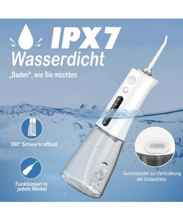 Surfou 300ml Wireless Oral Shower - 5 Modes 7 Nozzles IPX7 Waterproof USB-C Rechargeable - Perfect Christmas Gift for Travel & Home - Buy Online on GoSupps.com