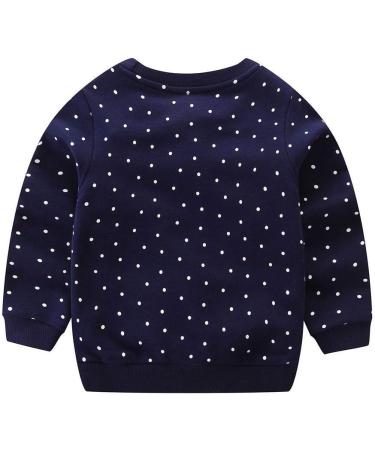 Little Hand Baby Girls Christmas Sweatshirt | Xmas Jumper Toddler Tees | Reindeer/Navy Blue | Ages 1-8 Years - Buy Online on GoSupps.com