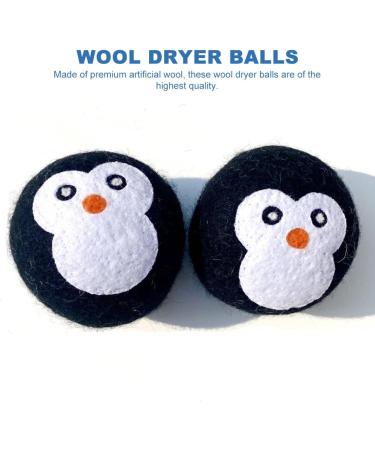 SUNERLORY 6pcs Wool Dryer Balls Reusable Convenient Fabric Softener Static Reducing Laundry Dryer Balls Reduce Wrinkles for Home Black - Buy Online on GoSupps.com
