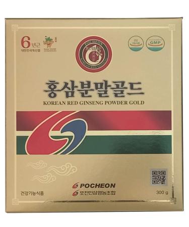 Pocheon 300g Korean Red Ginseng Powder Gold 6 Years No Additives 100% Pure High Ginsenoside Panax Natural Immune Support