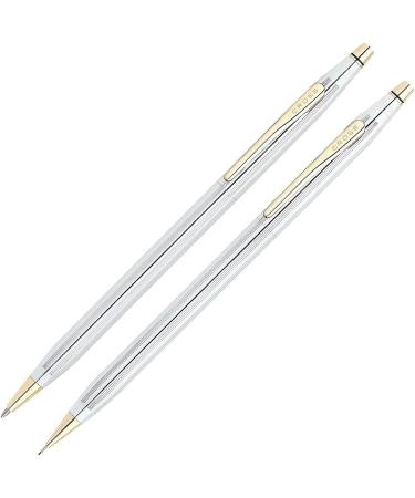 Buy Cross Classic Century Refillable Ballpoint Pen & Pencil Set - Chrome Metallic Finish | Premium Gift Box | International Shipping Available - Buy Online on GoSupps.com