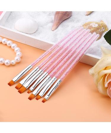 Nail Art Brush Set - 7pcs Acrylic Flat & Liner Brushes for UV Gel & 3D Design - International Shipping - Buy Online on GoSupps.com