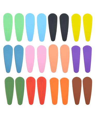 Hair clips plastic colorful 5.1 cm 24 pieces