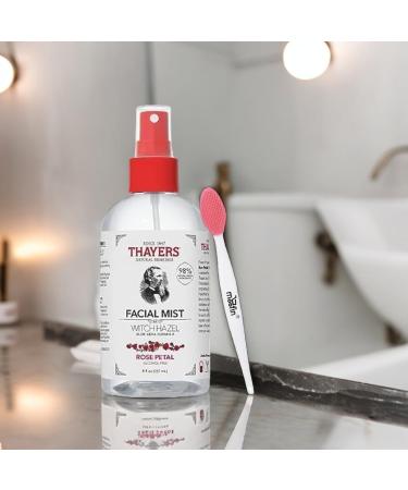 Witch Hazel Facial Mist Toner & Aloe Vera - 8oz Rose Petal | Alcohol-Free Hydrating Mist | Pack of 6 with Nose Cleaning Brush - Radiant Skin & Balance - Buy Online on GoSupps.com