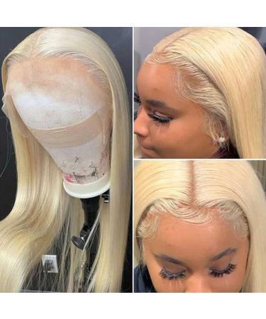 24 Inch Blonde 613 Lace Front Wig with Baby Hair | Brazilian Virgin Human Hair | HD Transparent Lace | Natural Hairline | Women's Straight Wig - Buy Online on GoSupps.com