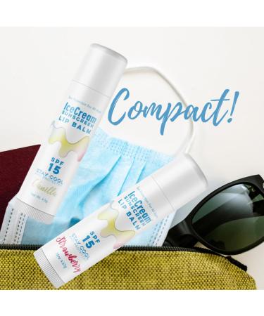 IceCream Sunscreen Lip Balms Sunburn Shield Lip Moisturizer Water-Resistant Sunblock for Lips Lip Care for All Ages Cruelty-Free & Sulfate-Free 4.5g Vanilla & Strawberry (Pack of 2) Vanilla & Chocolate 1 Count (Pack  - Buy Online on GoSupps.com