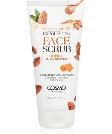 Face Scrub Deeply Cleanses and Exfoliates Removing Impurities Dead Skin Cells 170ml | (5.74 fl.oz Honey & Almond) Honey & Almond 5.74 Fl Oz (Pack of 1)