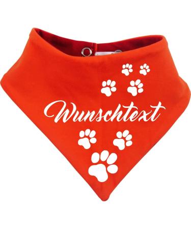 Multicolor Reversible Dog Towel - Red-Orange - Size 4 (Neck 45-52 cm) - Customizable Text | International Shipping Available - Buy Online on GoSupps.com