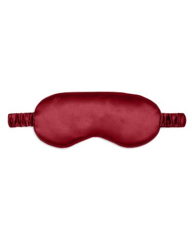 Mulberry Park - 100% Pure 30 Momme Silk Sleep Eye Mask - Luxurious Smooth and Ultra Soft Comfortable Sleeping Mask with Silk Covered Strap Blocks Light for Deep Full Night's Sleep - Ruby Ruby (30 Momme)