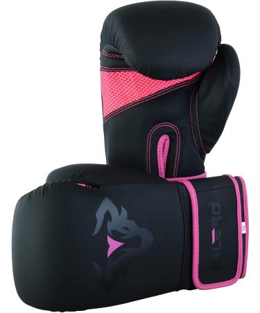 Islero Fitness Boxing Gloves for Kids - Matt Black & Pink | 6 Oz Junior MMA Muay Thai Kickboxing & Sparring Gear - Buy Online on GoSupps.com