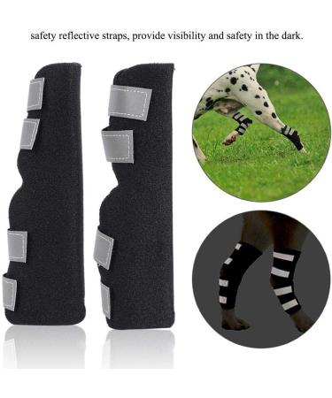 Hffheer 2pcs Dog Hind Legs Dog Knee Brace Support Dog Canine Rear Front Leg Hinged Hock Protector for Protection Against Injury and Sprain(XS) - Buy Online on GoSupps.com