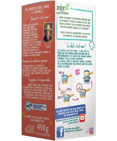  Sabarot Sabarot - Coral lenses zero pesticide residue - Case 450g - Buy Online on GoSupps.com