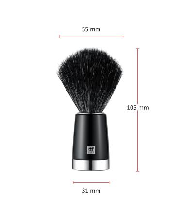 ZWILLING Vegan Shaving Brush - Synthetic Hair Soft Bristles for Safety Razor Shaving Easy-Care Black Brush - Buy Online on GoSupps.com