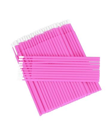 100 Pcs Micro Applicators Brushes Micro Buds for Eyelashes Disposable Eyelash Extension Brush for Eyelash Extensions (100PCS Pink) 100PCS Pink
