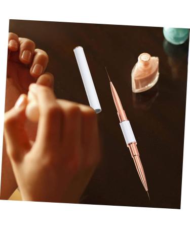 Beavorty pull line nail art pen mark pen marker pen nail art Double End Nail Pen nails brush pen gelt acrylic nail brush Double-ended Nail Brush Metal white fine tip UV - Buy Online on GoSupps.com