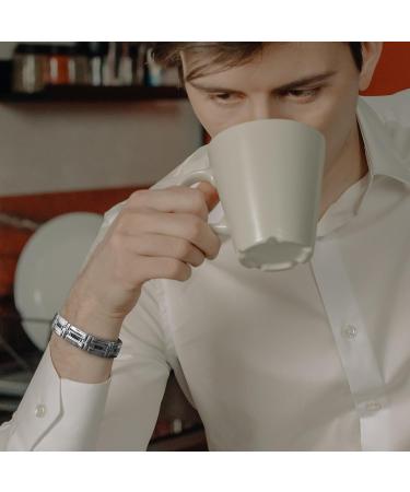 Rainso Men's Stainless Steel Magnetic Bracelet - Strong 3500 Gauss Arm Straps with Gift Box - Buy Online on GoSupps.com