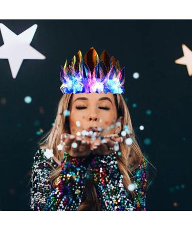 GORTIN LED Light Up Glowing Crown Headband - Luminous Tiara for Nightclub Party Cosplay - Women and Girls Hair Accessory - Buy Online on GoSupps.com