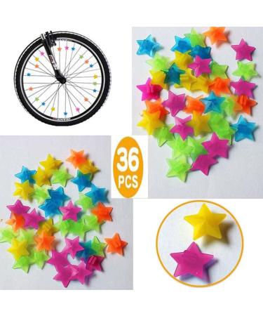 Colorful Bike Wheel Spokes Bead Clips - 36pc Children's Bicycle Decorations - Buy Online on GoSupps.com