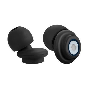 Kiniza Ear Plugs for Sleeping Noise Cancelling Super Soft Reusable Hearing Protection in Flexible Silicone for Sleep with Case for Sleeping Snoring Traveling Concerts Construction Study(Black)