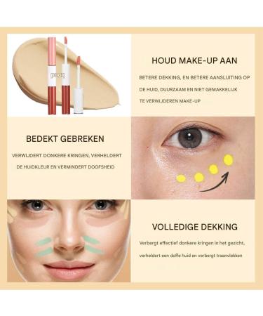 Makeup Concealer Liquid3X Full Coverage Makeup Camouflage Liquid Waterproof & Sweatproof Cosmetics Everyday Portable Solution for Travel Gatherings Photography and Weddings - Buy Online on GoSupps.com